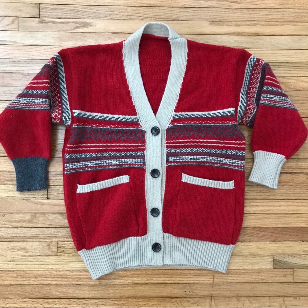 Super Soft Red Cardigan - Picture 3 of 6